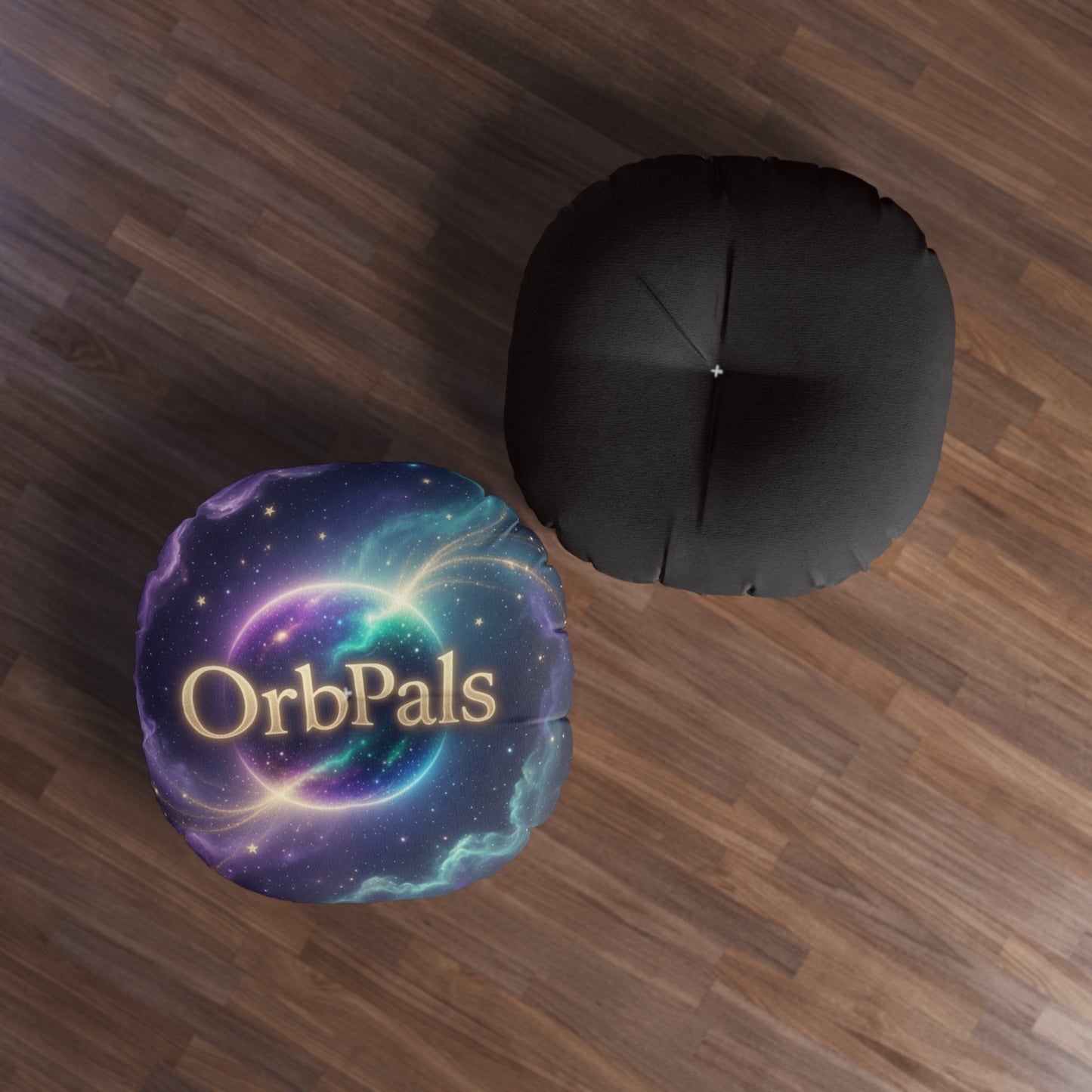 OrbPals Cosmic Round Floor Pillow – Tufted Galaxy Cushion