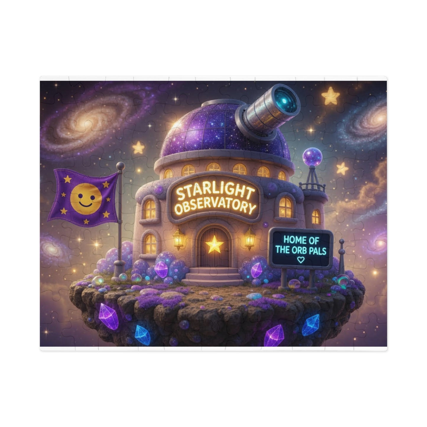 Starlight Observatory Jigsaw Puzzle with Tin – Fantasy Space Scene | OrbPals