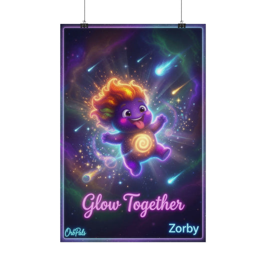 Zorby the Bounce-Back Buddy Satin Poster – Resilience Trait Buddy