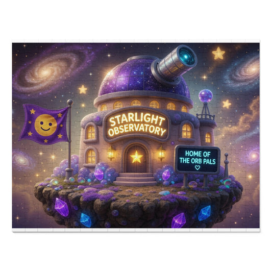 Starlight Observatory Jigsaw Puzzle with Tin – Fantasy Space Scene | OrbPals
