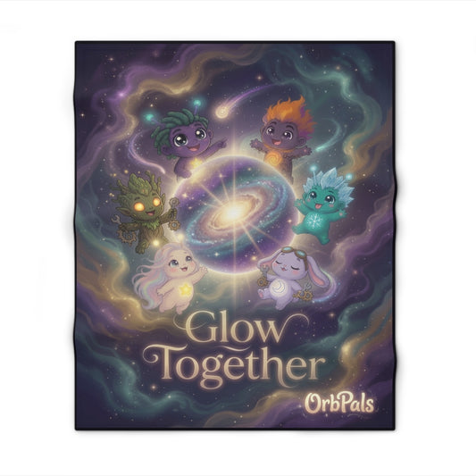 Glow Together Throw Blanket – Cute OrbPals Galaxy Plush Blanket