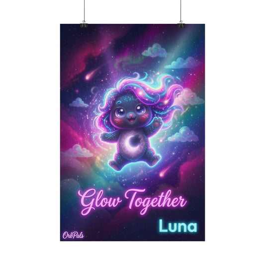 Luna the Dreamer Satin Poster – Imagination Trait Buddy
