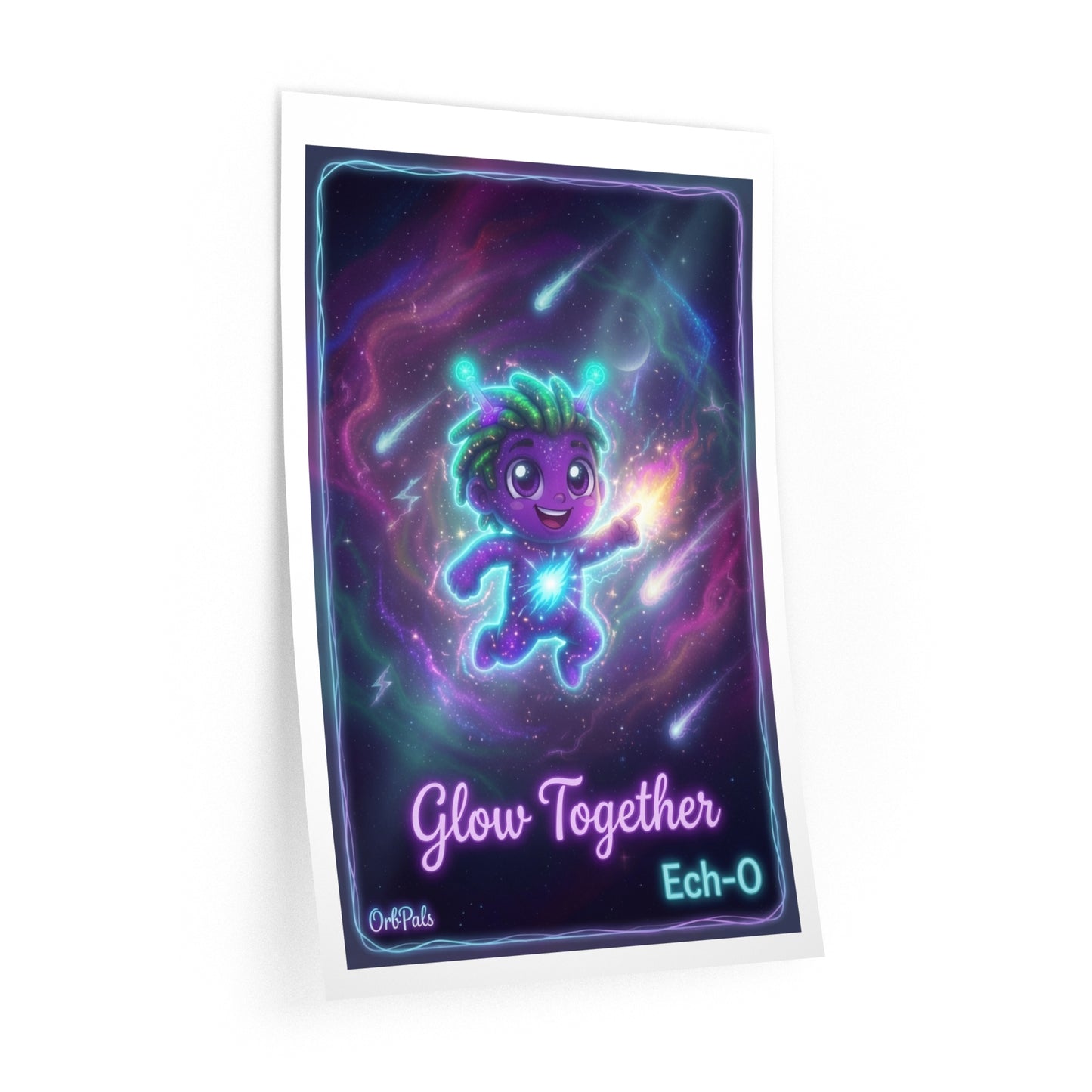 Ech-O Wall Decal – Courage Trait Buddy Neon Cosmic Decor